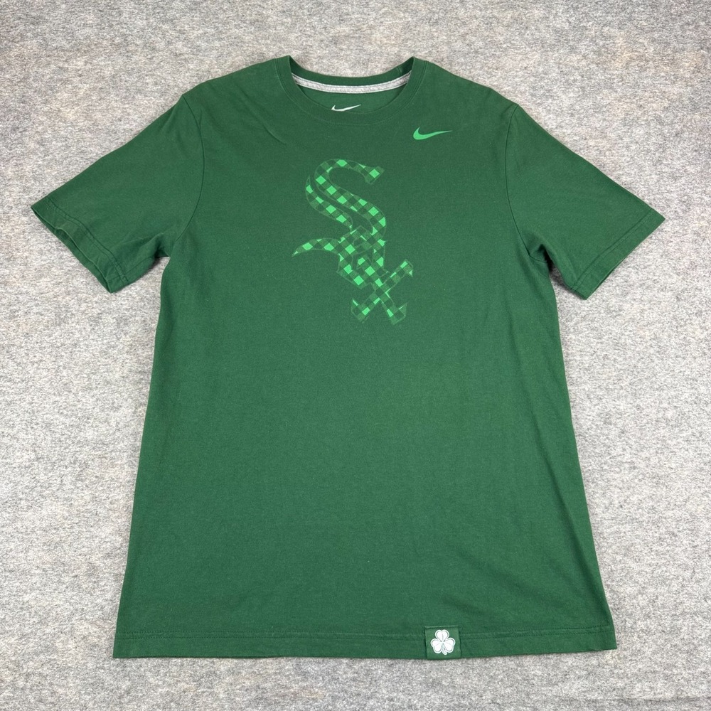 Nike MLB Chicago White Sox T-Shirt St Patrick's Day Green Mens Medium M